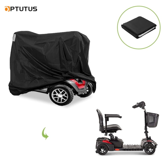OPTUTUS Electric Mobility Scooter Cover Waterproof – Outdoor Dustproof Rain UV Protection Storage Cover for 3 Wheel Scooters, 67 x 24 x 46 Inch