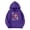 Purple, variant on Byoo Girl USA Graphic Hoodie 4th of July Long Sleeve Pullover Sweatshirt with Pocket,Black