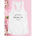 thumbnail image 3 of Happy Mothers Day Lineart Racerback Tank Women -Image by Shutterstock, Female x-Small, 3 of 4