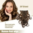 thumbnail image 2 of 8pcs 20" 51cm Dark Brown 4 Clips in Hair Extensions Full Head Long Curly Synthetic Women Hair Wigs, 2 of 7