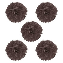Uxcell 8" Tissue Pom Poms Paper Flowers Ball Wedding Party Decoration, Brown 5 Pack