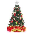 thumbnail image 4 of Decoración de la copa del árbol de la estrella del alambre santo del primero del árbol de navidad del metal con las lentejuelas, 4 of 5