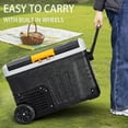 thumbnail image 4 of 50 Liter (53 Quart) Portable Freezer with Wheels Compressor Refrigerator Temperature Control, 3 Battery Protection Modes 12V/24V DC Car Fridge Cooler for Travel, Camping, Fishing, Outdoor, 4 of 6