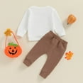 thumbnail image 3 of Gerichy Toddler Baby Boy Clothes Fall Winter Outfit, Baby Boys Outfit 2PCS Children's Suit Letter Printed Long Sleeved Trousers Sweatshirt and Jogger Pants Set Cute Outfits Fall Winter Clothing Set, 3 of 4