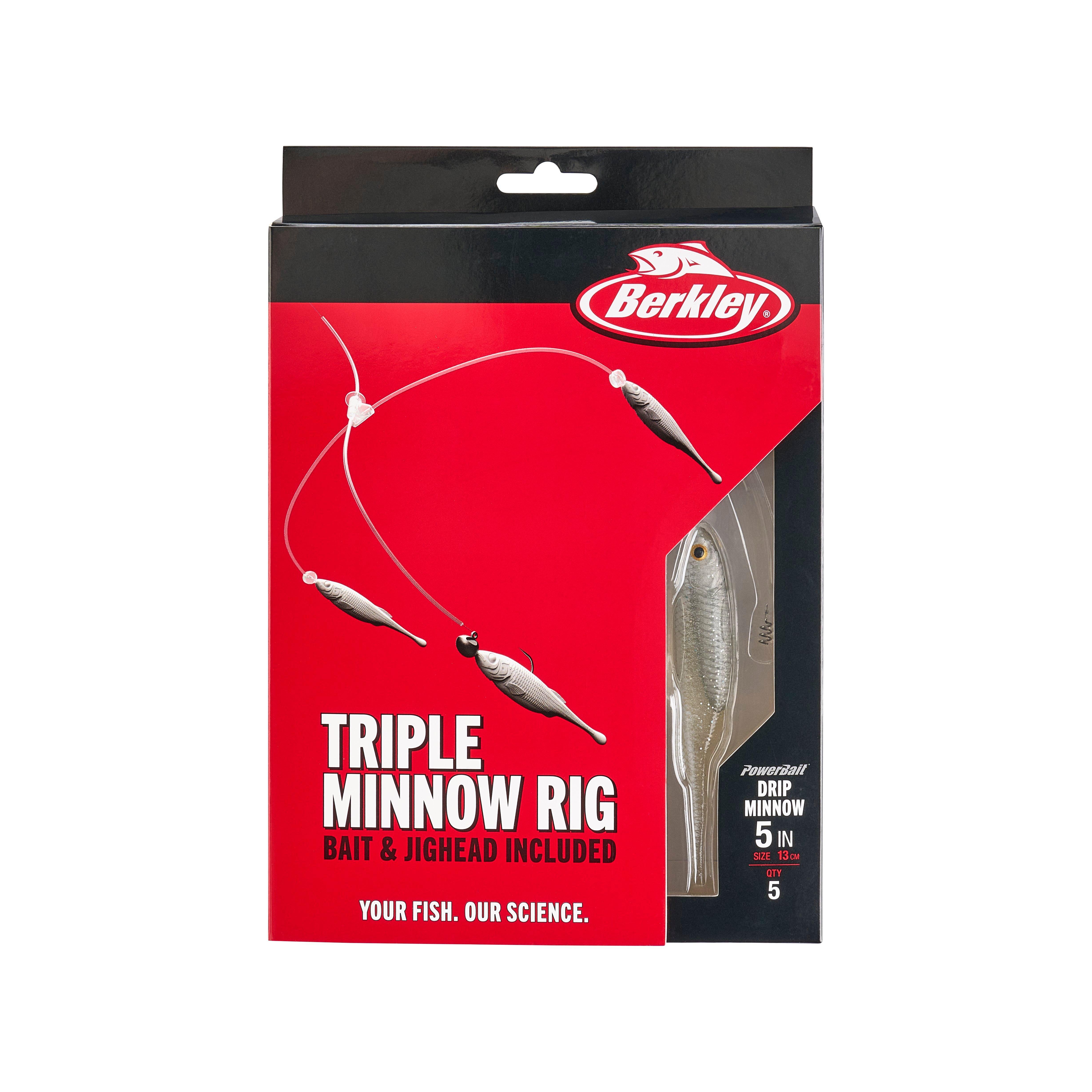 Berkley Triple Minnow Rig Kit, 5in, White Shiner