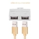 thumbnail image 5 of Kuymtek USB 2.0 macho a doble cargador Dual 2 puertos USB Splitter Hub adaptador convertidor, 5 of 5