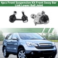 thumbnail image 2 of Unique Bargains 4pcs Front Suspension Kit Front Sway Bar Link Lower Ball Joint for Honda Civic 2006-2011 for Acura CSX, 2 of 6