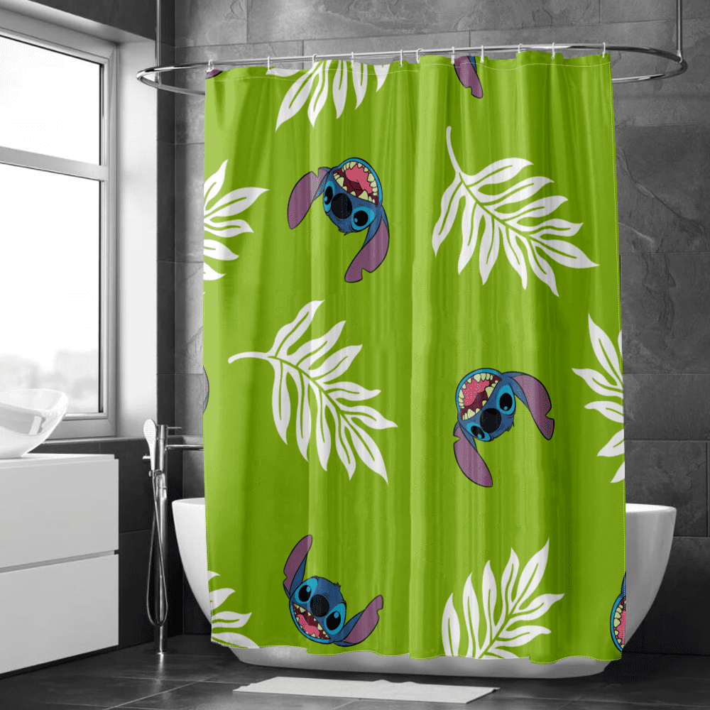 Lilo & Stitch Shower Curtains Bath Decorations,Waterproof, Machine