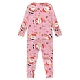 thumbnail image 3 of Renewold 11-12T Kid Girls Pjs Candy Canes Santa Pajama Top Pants Bottom Set with Pocket 2PCS Casual Home Indoor Loungewear Snug-Fit Round Neck Nightwear for Christmas Gifts, 3 of 5
