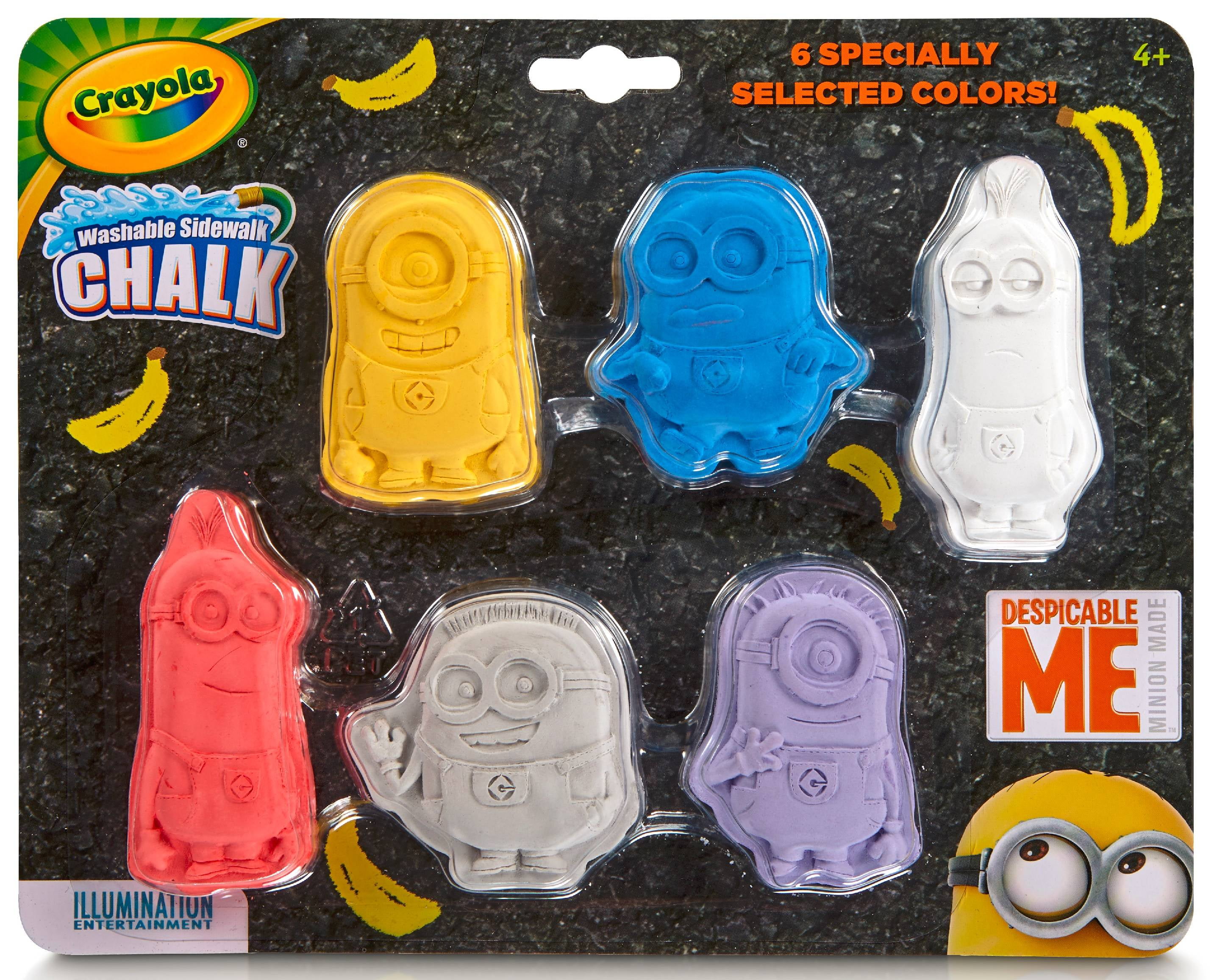 Crayola 6 Count Sidewalk Chalk Shaped in Despicable Me Characters by Crayola