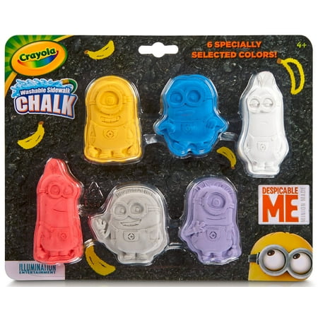 Crayola 6 Count Sidewalk Chalk Shaped in Despicable Me Characters