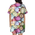 thumbnail image 3 of Picia Colorful Easter Eggs Pajamas Sets for Women Soft Short-Sleeved Pjs with Lounge Shorts Two Piece Sleepwear-4X-Large, 3 of 9