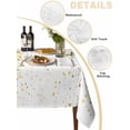 thumbnail image 2 of Yellow Polka Dot Table Cloth, Ombre Abstract White Monochrome Waterproof Tablecloth for Rectangle Tables, Reusable Washable Fabric Table Cover for Restaurant Kitchen Dining Tables 60"x120", 2 of 6