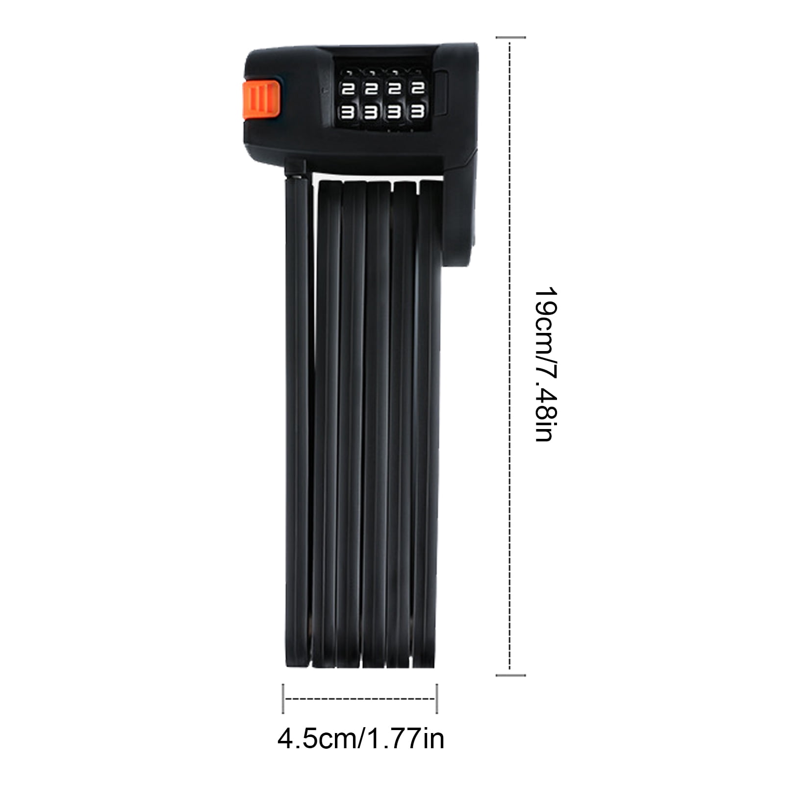 YIFAEUX Bicycle Combination Lock Heavy Duty Waterproof 4-Digits Resettable Folding Road Mountain Bike Anti-Theft Code Lock Cycling Bike Scooter Accessories