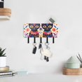 thumbnail image 6 of Cats Flowers Painting Mail Holder Organizer Wall Mount with Shelf Key Holder Key Rack with 5 Key Hooks for Wall Decorative, 6 of 6