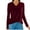 Wine, variant on XUNKUSGA Going out Tops for Women V-Neck Long Sleeve Velvet Women's Tops Solid Color Tops for Women Trendy Basic Tees Shirt