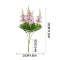 thumbnail image 3 of Ramo de flores artificiales de jacinto y manzano silvestre con jarrón, arreglo floral realista de seda para decoración del hogar y bodas, 29 cm, 3 of 6