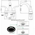 thumbnail image 6 of Chrome 4 Inch 2 Handle Centerset 2 or 3 Holes Bathroom Faucet, Vanity Sink Faucet with Copper Pop Up Drain and Water Supply Lines, 6 of 18