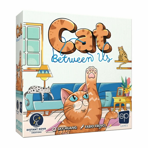Cat Between Us, Quirky Fun Strategic Card Game of Attracting a Playful Cat with Toys, Easy to Learn, Quick Play for 2–6 Players, By Usaopoly