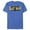 Royal Blue Heather, variant on Men's Batman Logo Vintage Graphic Tee Silver X Large