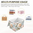 thumbnail image 6 of Yayeee Collapsible Cube Storage Bin with Lid Fabric Closet Decorative Basket with Handles, Whimsical Rose, 6 of 7