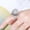 Platinum, variant on Womens Copper Ring with Zircon Flower Design Gold-Plated Inlaid Artificial Gems Semi-Precious Stones Individually Packed Jewelry Ring for Her