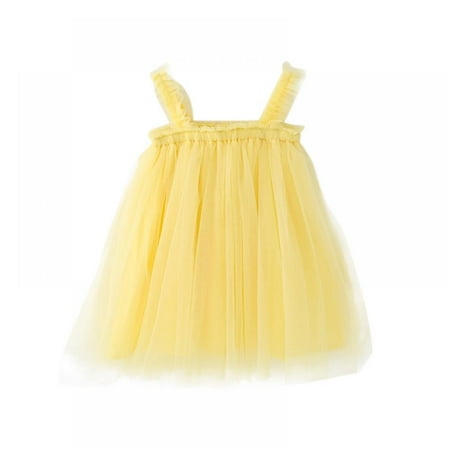 

Girls Princess Skirt Summer Suspenders Mesh Skirt Dress Children s Mesh Skirt Fluffy Skirt