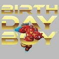 thumbnail image 2 of Boy's Marvel Birthday Boy Hulkbuster Pull Over Hoodie Athletic Heather Medium, 2 of 4