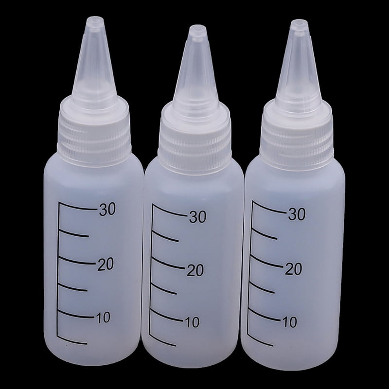 10Pcs Clear White Glue Applicator Needles Squeeze Empty Plastic Bottles WT 