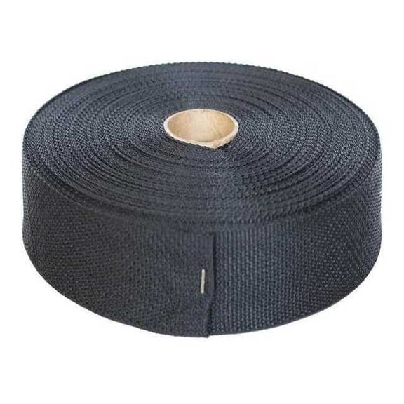 Bulk-Strap Webbing,Polypropylene,1 1/2" W,Black P15102BK