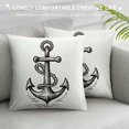 thumbnail image 3 of JRXY  Ocean Theme Blue Pillow Covers with Compass/Anchor/Sailboat/Navigation Pattern Coastal Sailing Cushion Covers Nautical Beach Decorative Pillowcases for Sofa/Couch White, 3 of 5