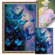 thumbnail image 1 of Hilo Algodón Bordado Punto Cruz Mariposa Impreso 11CT 40x60cm Azul, 1 of 9