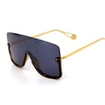 thumbnail image 4 of Women Fashion Sunglasses Oversized Square Gold Shades Black, 4 of 12