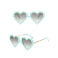 thumbnail image 2 of Gafas de sol para niños Marco de color Protección UV polarizada Lindas gafas de sol en forma de corazón para niñas Verde Feliz Sencillez, 2 of 5
