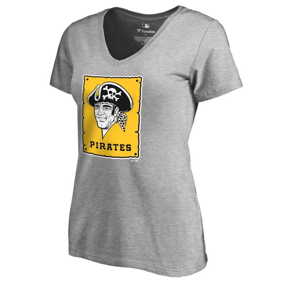 Women's Ash Pittsburgh Pirates Cooperstown Collection Forbes T-Shirt