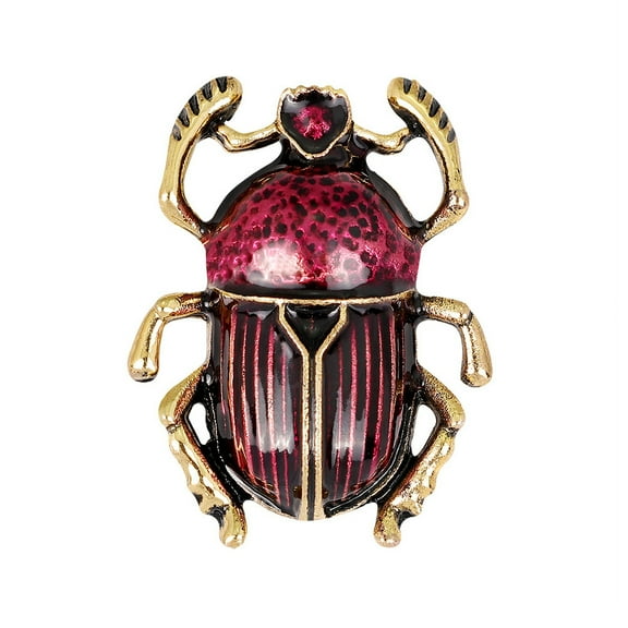 Grofry Vintage Lady Beetle Enamel Animal Insect Brooch Pin Women Scarf Party Jewelry