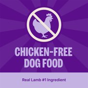 Wellness Simple Limited Ingredient Diet Adult Dry Dog Food, Wholesome Grain Kibble, Sensitive Stomach, Skin & Coat Support, Natural, Chicken Free, Lamb and Oatmeal Recipe, 26 lb Bag