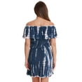 thumbnail image 3 of Riviera Sun Women's Tie Dye Off-Shoulder Cover-Up Dress for Swimwear (Navy, 3X), 3 of 3