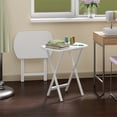 thumbnail image 3 of Corbett Ensemble de 2 Grandes Tables à Collation Fini Blanc, 3 of 14