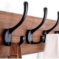 thumbnail image 4 of Rustic Wall Mounted Coat Rack es Hole to Hole Pine Real Wood Plank Wall Coat Rack with Hooks Farmhouse Coat Hanger Wall Mount for Hanging Back Jacket Coat Hat, 4 of 6