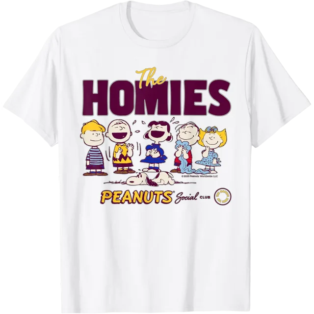 Peanuts Snoopy Charlie Brown Amis Amis Club Rétro Années 50 T-Shirt Graphique Toutes Tailles P-5TG