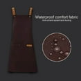 thumbnail image 3 of Reheyre Adjustable Waterproof Kitchen Apron with Pockets - Solid Color, Large Coverage, Protective Canvas, Anti-fouling Cleaning Apron, Cooking Pinafore, Kitchen Supplies, 3 of 8