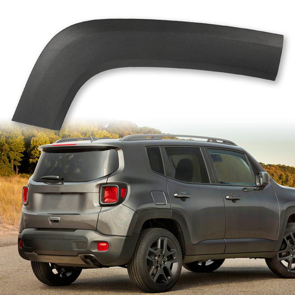 G-Plus Fender Flare Fit for 2015-2021 Jeep Renegade,Fender Trim Molding  Moulding Black Wheel Cover Protector (Rear Right)