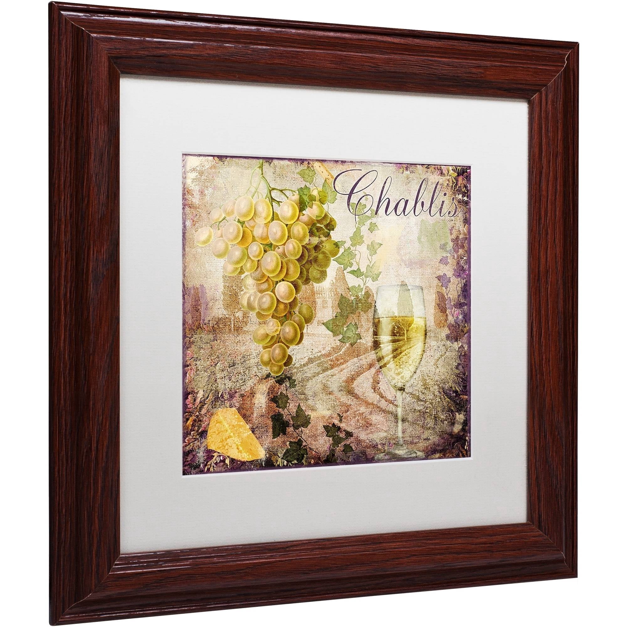 Trademark Fine Art "Wine Country V" Canvas Art by Color Bakery White Matte, Wood Frame