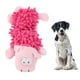 thumbnail image 1 of Juguete de peluche para mascotas, gatos y perros pequeños, con forma de animal, con dispositivo de sonido para morder los molares, cerdo rosa, 1 of 11