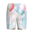 thumbnail image 2 of Lsque Cute Elephant Mens Sleep Pajama Shorts,Short Pajama Pants, Cotton Ultra-Soft Knit-Large, 2 of 9
