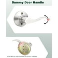 thumbnail image 3 of Satin Nickel Door Handle Interior Brushed Nickel Passage Door Lever for Hall and Closet Keyless Door Lock Set Reversible for Left Right Sided Doors Leverset Handleset, 3 of 6
