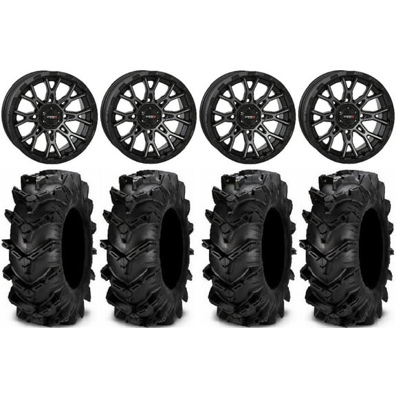 System 3 ST-6 14" Wheels Dark Tint 27" Cryptid Tires Polaris RZR XP 1000 / PRO XP / Ranger XP 900/1000