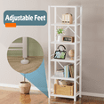 thumbnail image 5 of Satifur Bookshelf Bookcase Organizer with 6 Shelves for Living Room Bedroom Kitchen Garage 59.5" H, White, 5 of 8