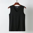 thumbnail image 4 of Njoeus Muscle Shirts For Men Muscle Tank Tops For Men Men'S Summer Ice Silk Traceless Thin Breathable Pure Color V-Neck Sleeveless Top Workout Tank Tops For Men, 4 of 8